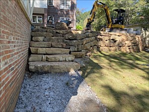 Retaining Wall Install, Greenville, SC